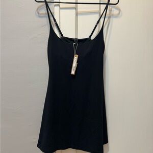 Skims obsidian smooth lounge skimpy strap mini dress